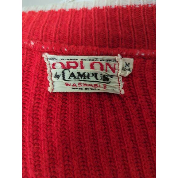 Orlon by campus vintage preppy zip up varsity sweater rare - Picture 9 of 9